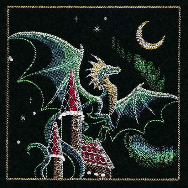 Dragons & Gingerbread Christmas Panel 1