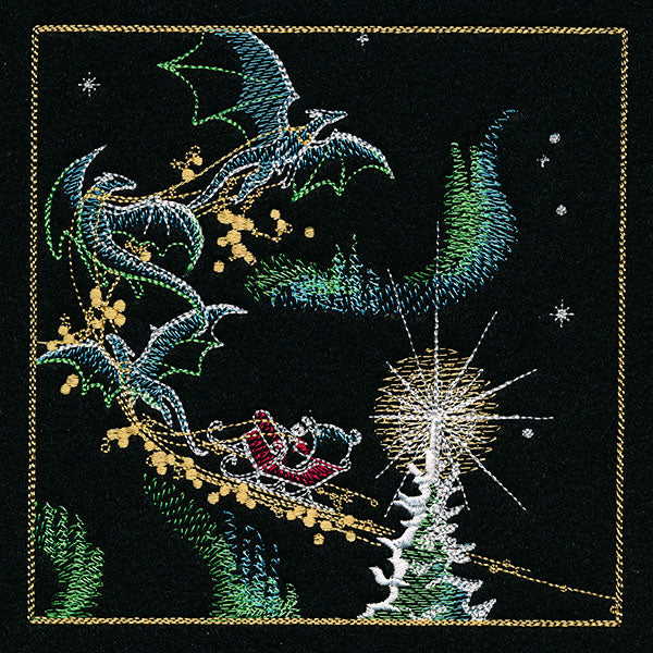 Dragons & Gingerbread Christmas Panel 2