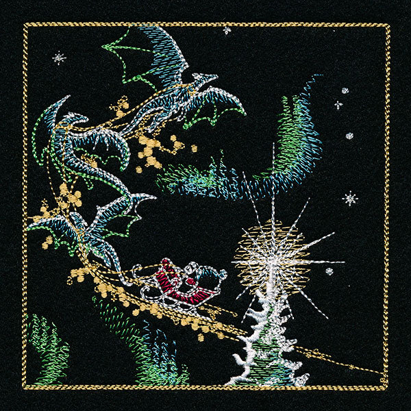 Dragons & Gingerbread Christmas Panel 2