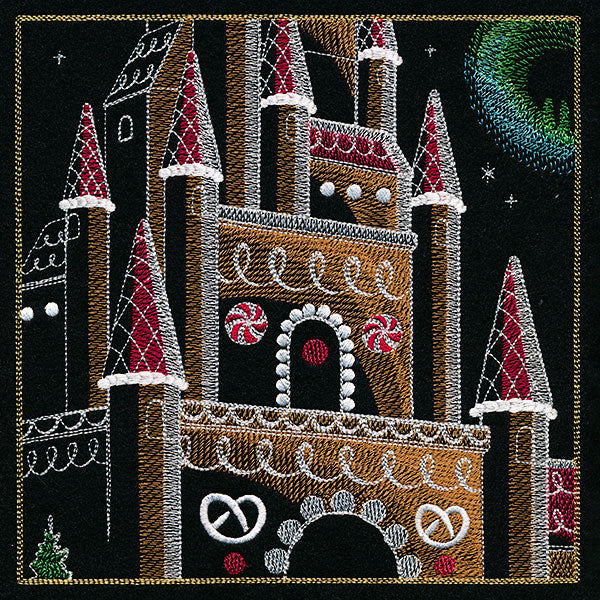 Dragons & Gingerbread Christmas Panel 3