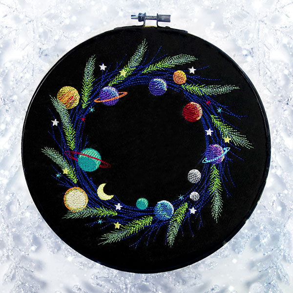 Solar System Christmas Wreath