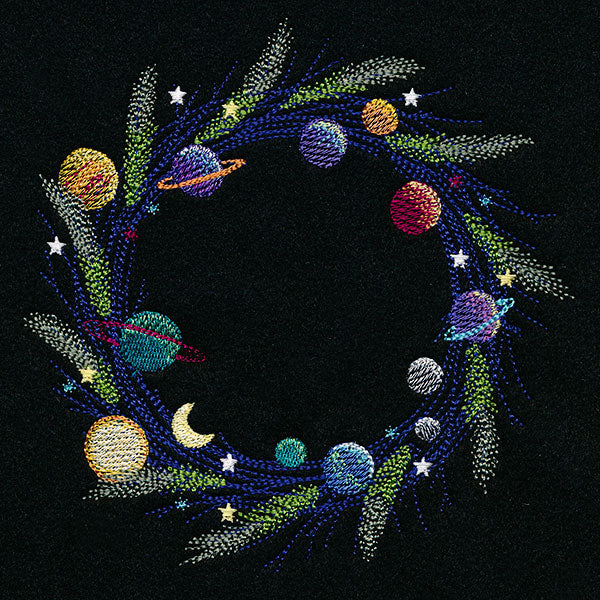 Solar System Christmas Wreath