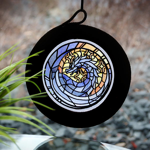 Stained Glass Medallion Dragon