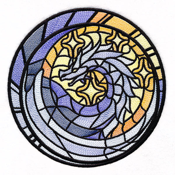 Stained Glass Medallion Dragon