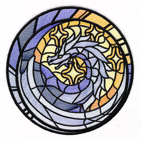 Stained Glass Medallion Dragon