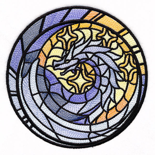Stained Glass Medallion Dragon