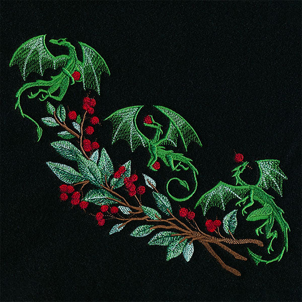 Christmas Dragons & Berries Spray