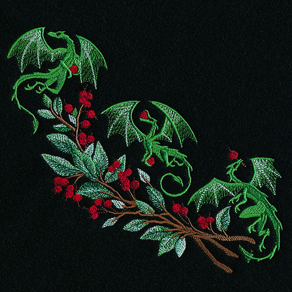 Christmas Dragons & Berries Spray