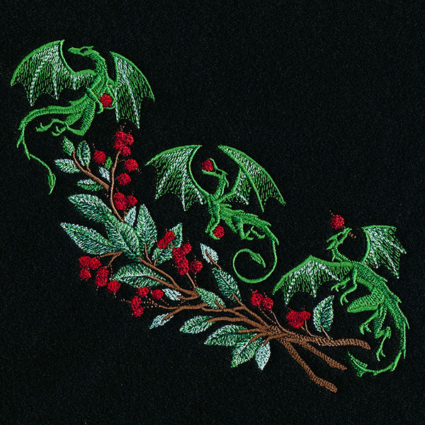 Christmas Dragons & Berries Spray