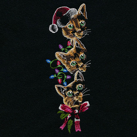 Peeking Christmas Cats Trio