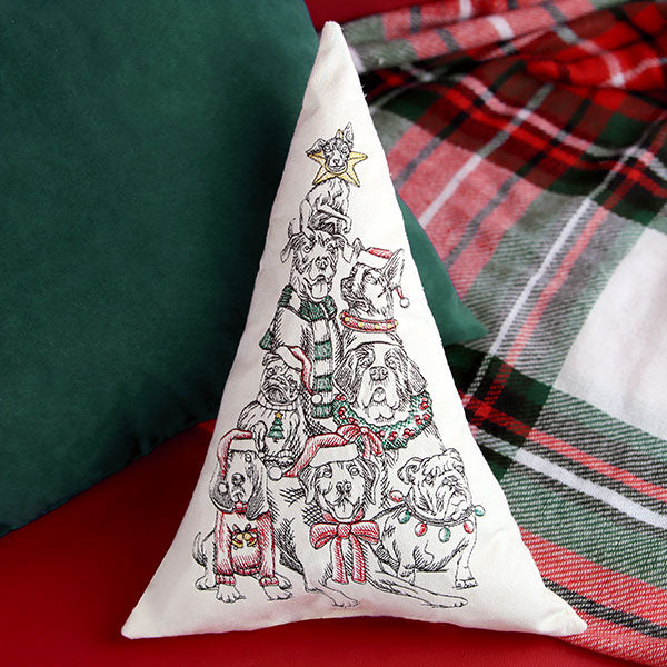 Christmas Tree Dog Portrait