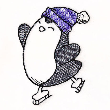 Penguin in Winter - Skating