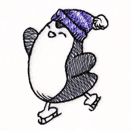 Penguin in Winter - Skating