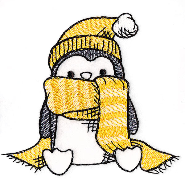 Penguin in Winter - Sitting
