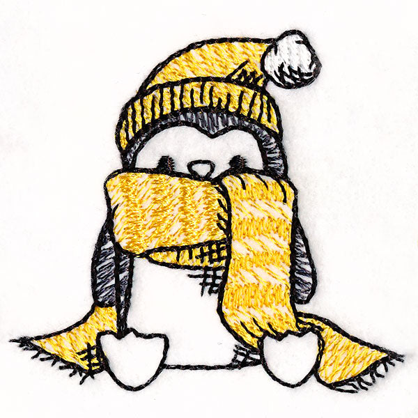 Penguin in Winter - Sitting