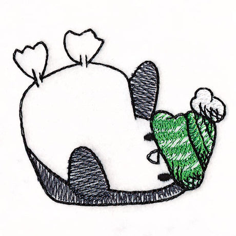 Penguin in Winter - Falling