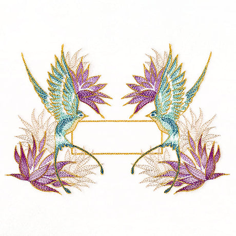 Elegant Swallow Quilt Label