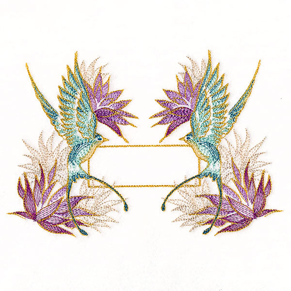 Elegant Swallow Quilt Label