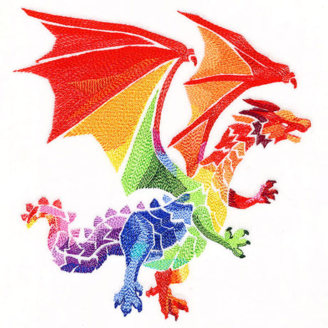 Modern Stained Glass Dragon