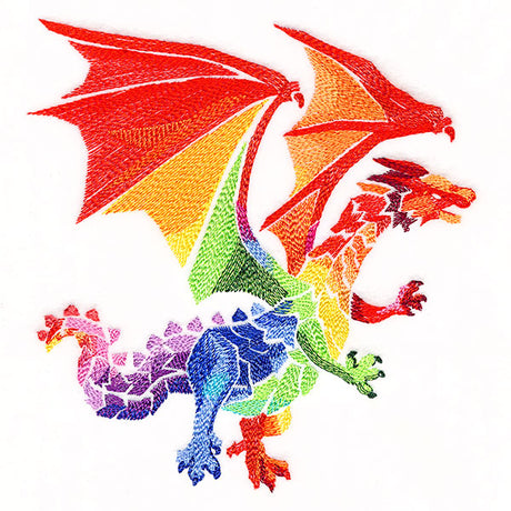 Modern Stained Glass Dragon