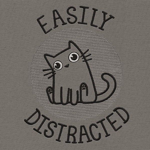 Easily Distracted Cat (Embossed)