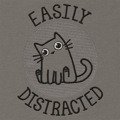 Easily Distracted Cat (Embossed)