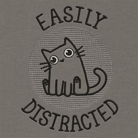 Easily Distracted Cat (Embossed)