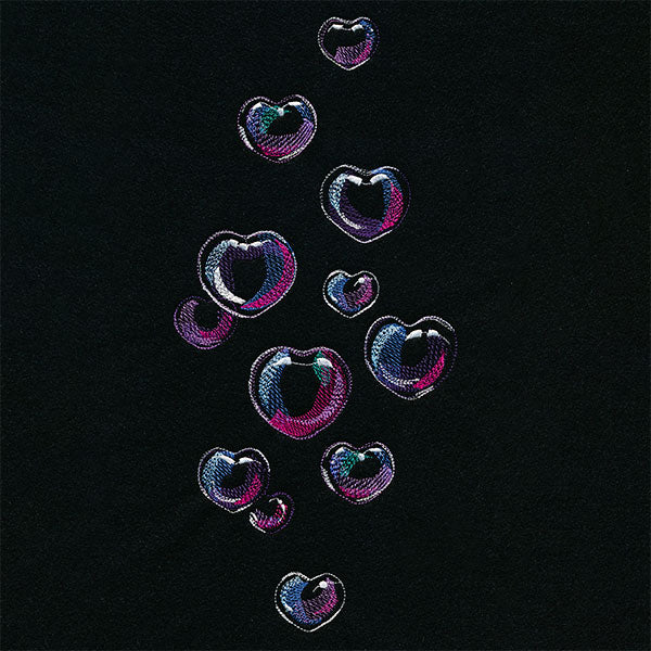 Iridescent Bubble Hearts Feature