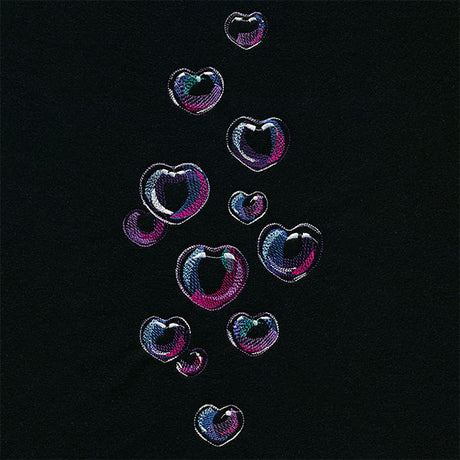 Iridescent Bubble Hearts Feature