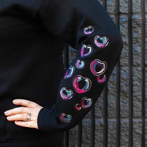 Iridescent Bubble Hearts Feature