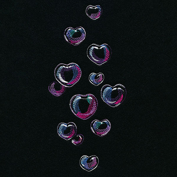 Iridescent Bubble Hearts Feature