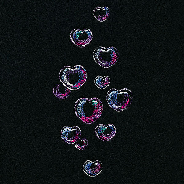 Iridescent Bubble Hearts Feature
