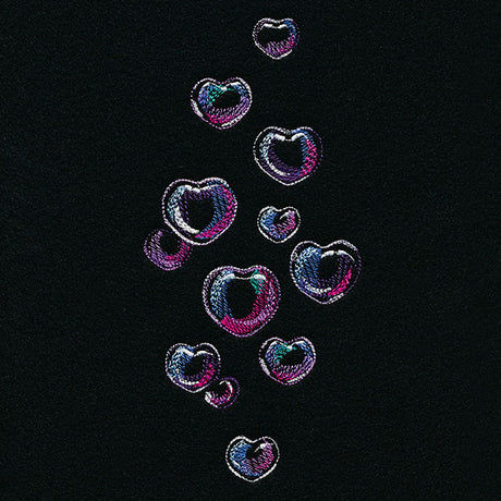 Iridescent Bubble Hearts Feature