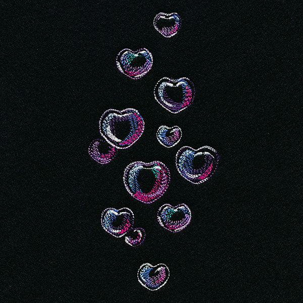 Iridescent Bubble Hearts Feature