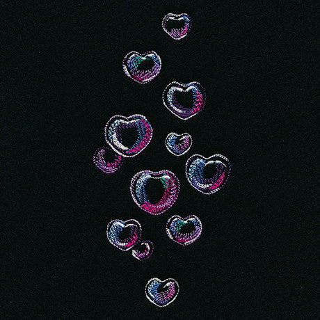 Iridescent Bubble Hearts Feature