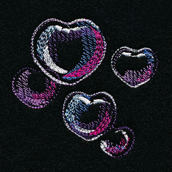 Iridescent Bubble Hearts Accent