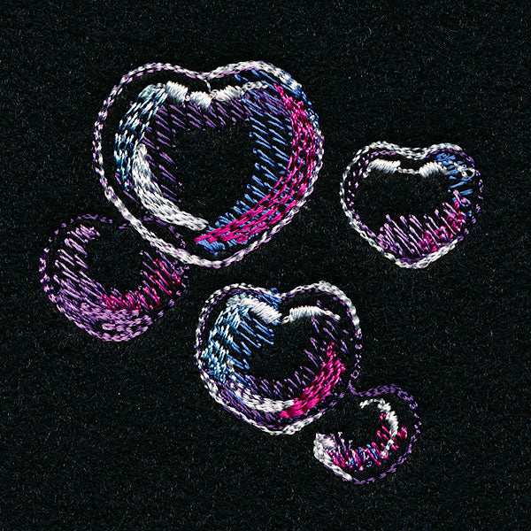 Iridescent Bubble Hearts Accent