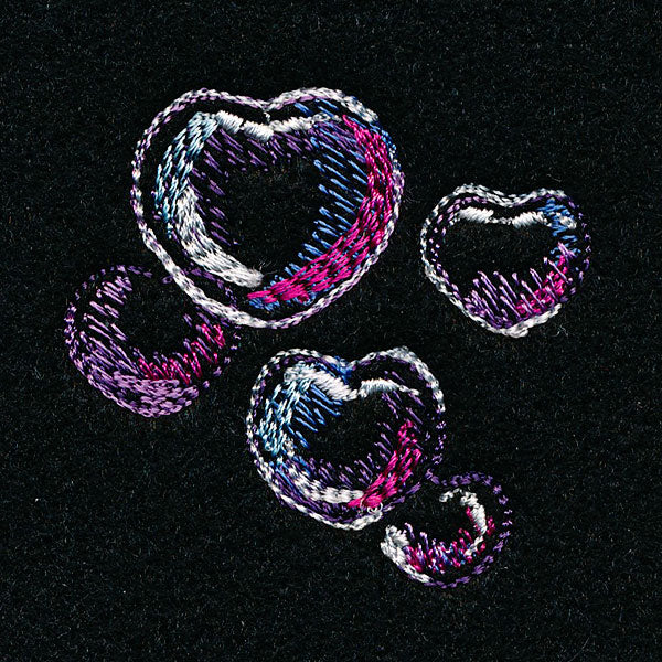 Iridescent Bubble Hearts Accent