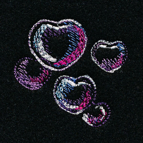 Iridescent Bubble Hearts Accent