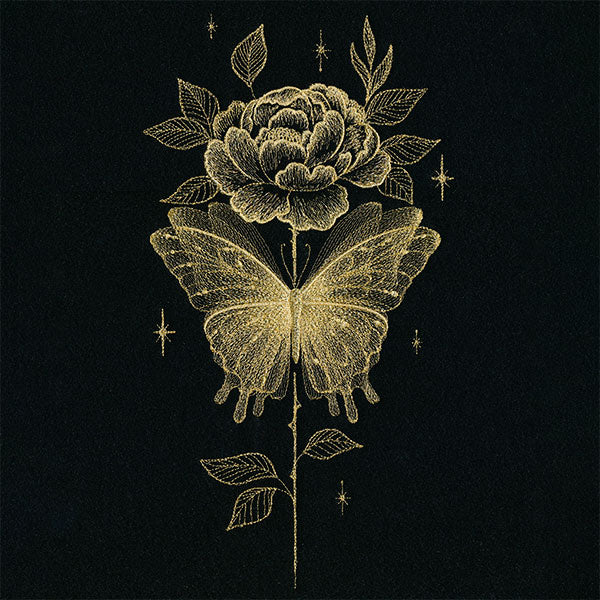 Gilded Butterfly & Rose Feature