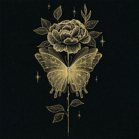 Gilded Butterfly & Rose Feature