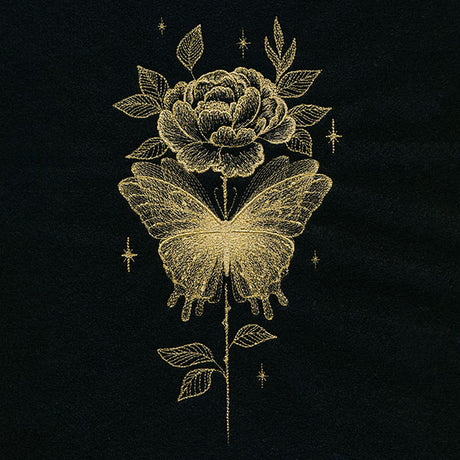 Gilded Butterfly & Rose Feature