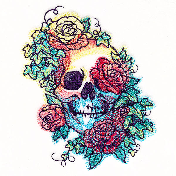 Roses & Rainbows Skull