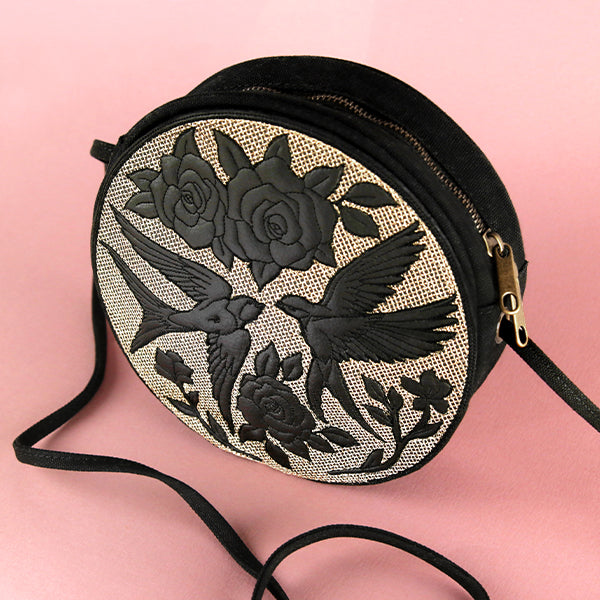 Intricate Swallows and Blooms (Embossed)