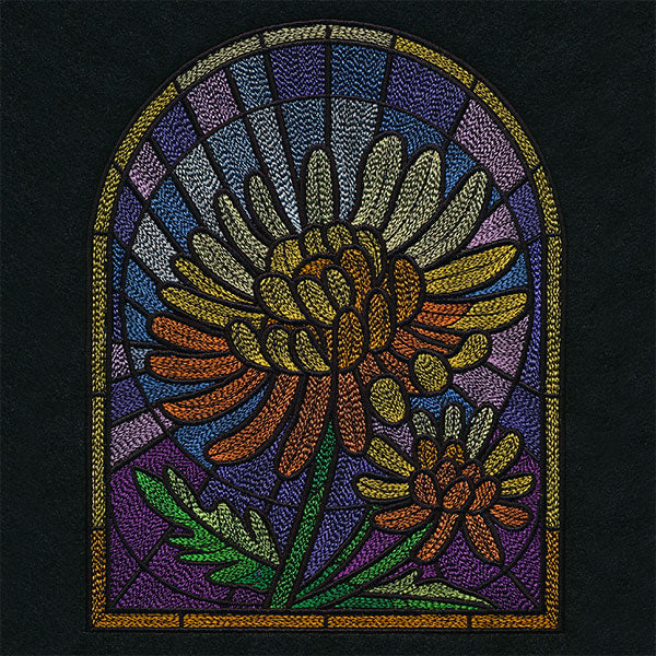 Stained Glass Mum Panel