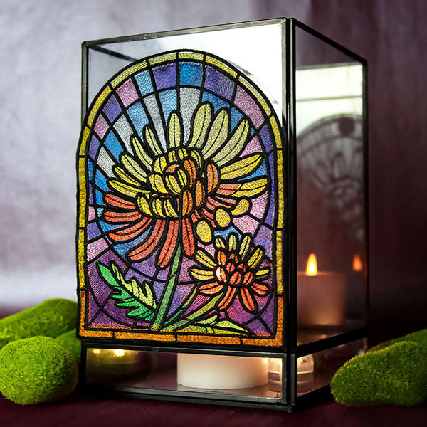 Stained Glass Mum Panel