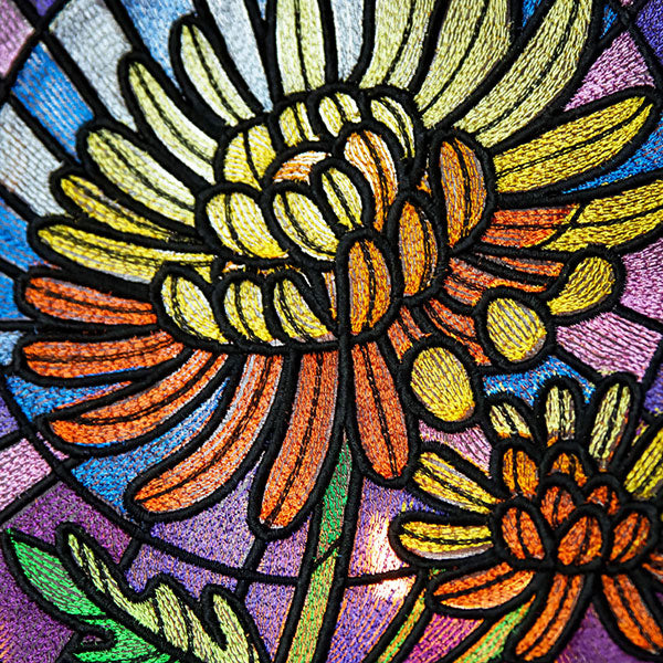 Stained Glass Mum Panel