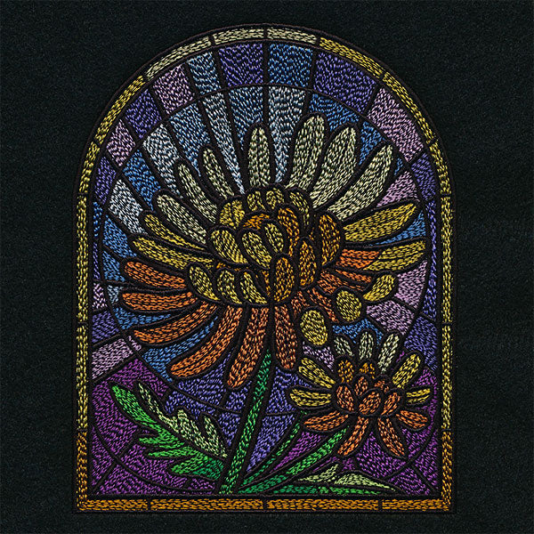 Stained Glass Mum Panel