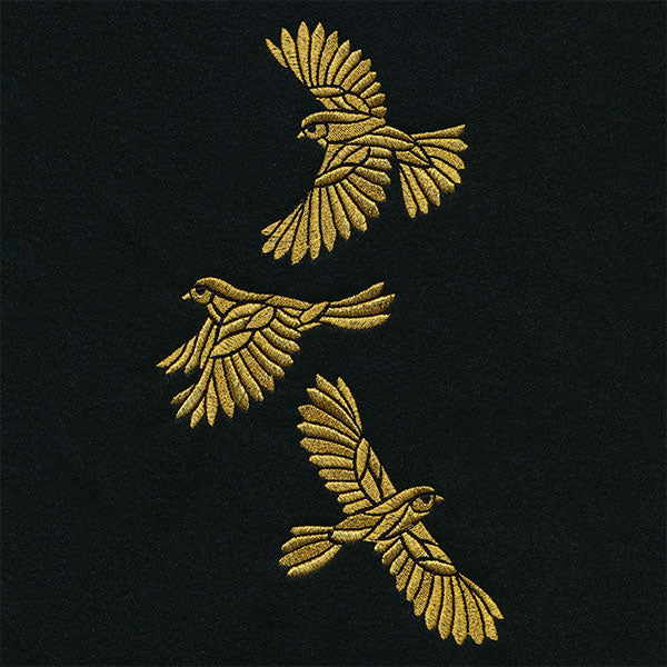 Gilded Birds in Flight