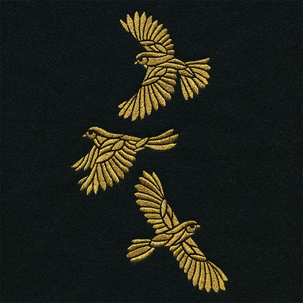 Gilded Birds in Flight